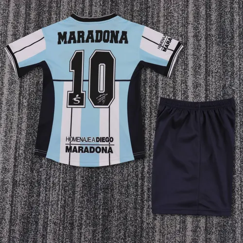 2001 Retro Argentinien Nationalmannschaft Maradona Gedenkausgabe Trikot  Kindergröße — view 2