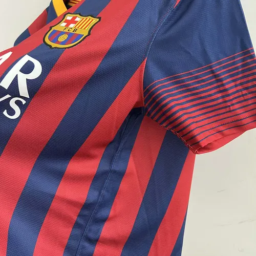 Camisa de Futebol Retrô Barcelona Casa 2013/2014  — view 8