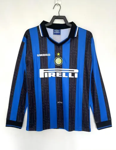 1997/1998 Retro Camiseta Local Internazionale Milan Manga Larga  — view 1