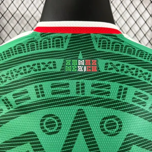 2026 Spielerversion Langarm Mexiko Heim-Fußballtrikot   — view 3
