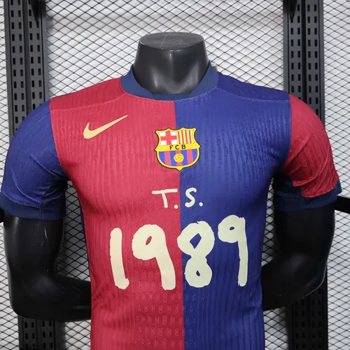 قميص كرة قدم برشلونة داخل الأرض 1989 إعلان نسخة اللاعب 2025/2026 جودة تايلاندية — view 3