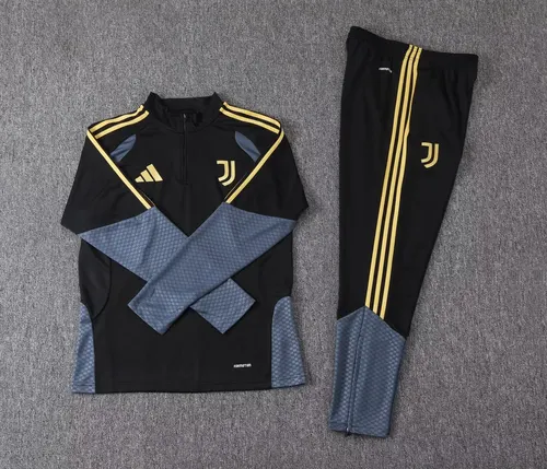 2026/2027 Juventus Half-Pull Training Suit Black Football Jersey   — view 3
