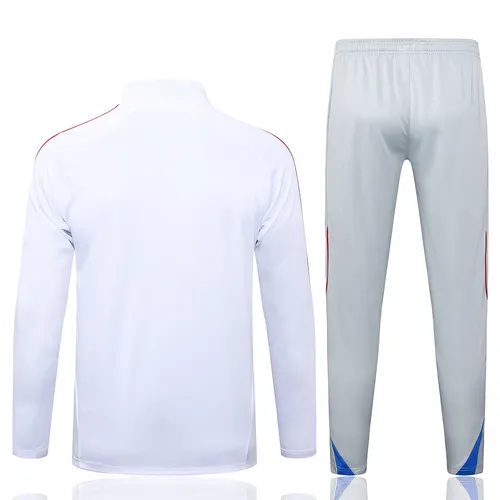 2025/2026 Survêtement Demi-Traction Bayern Munich Blanc Style Rétro Maillot Football  Ensemble — view 2