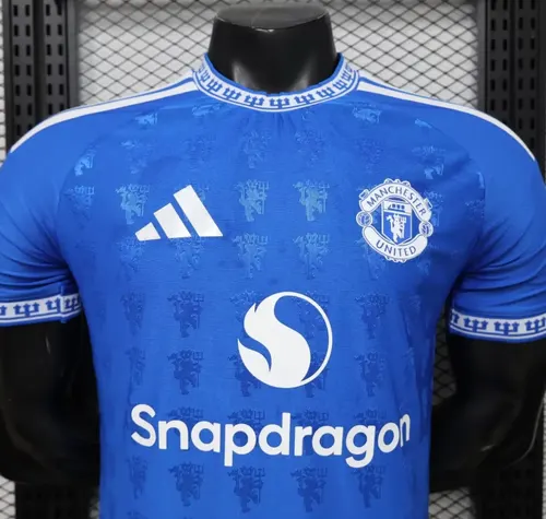 Versão Jogador 2026/2027 Manchester United Special Edition Azul Camisa de Futebol   — view 3