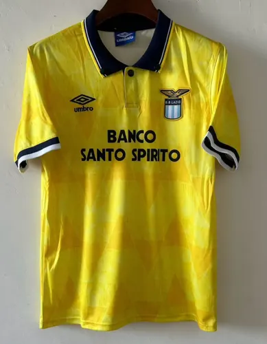 1991 رجعي Lazio قميص كرة قدم خارجي جودة تايلاندية