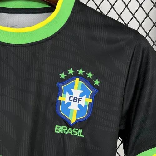 2025 Brasilien Sonderedition Schwarz Fußballtrikot AAA Fan-Qualität — view 5