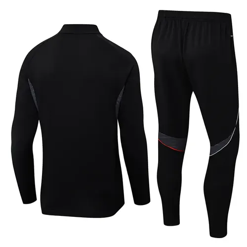 2025/2026 Ajax Conjunto de Entrenamiento Media Cremallera Negro Camiseta de Fútbol  Set — view 2