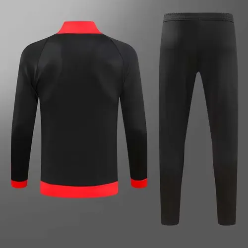 2023/2024 AC Milan Lang-Reißverschluss-Jacke Schwarz Soccer-Trikot  Set — view 2