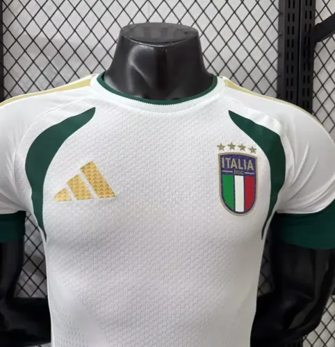 2026/2027 Spielerversion Italien Trainingsanzug Weiß Fußballtrikot  — view 4