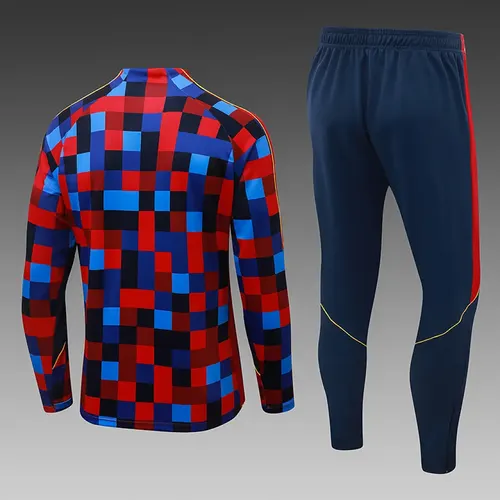 2026/2027 Barcelona Halbpullover-Trainingsshirt Rot-Blau Digital Fußball   Set — view 2