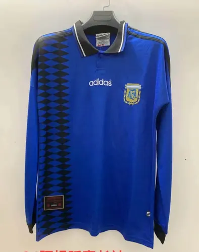 1994 Retro Langarm Argentinien Nationalmannschaft Auswärts-Fußballtrikot  