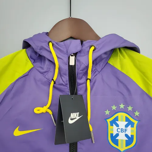 Chubasquero de la Selección Brasileña Púrpura-Negro — view 3