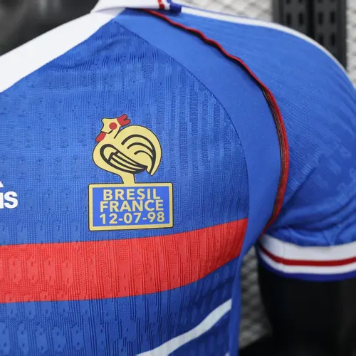 1998 Player Version Retro France Home Football Shirt  — view 7