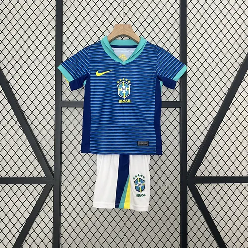 قميص كرة القدم البرازيلي الخارجي 2024 جودة تايلندية مقاس أطفال — view 2