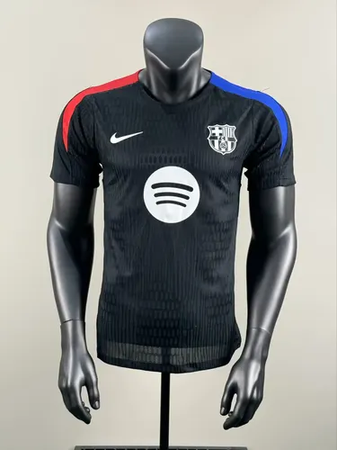 2025/2026 Versão Jogador Camisa de Futebol Treino Preta Barcelona  — view 1