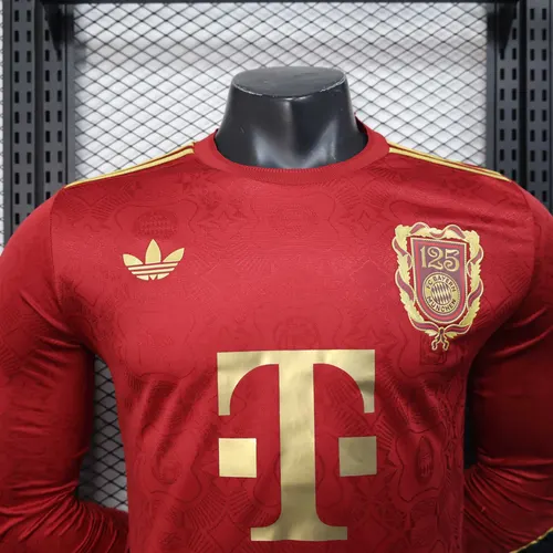2025-2026 Long Sleeves Bayern Munich 125th Anniversary Edition Player Version Football Shirt  — view 3