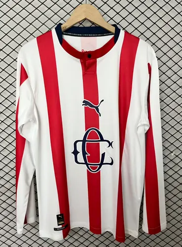 2026/2027 Long Sleeve Chivas 120th Anniversary Edition Red & White Football Jersey   — view 1