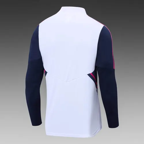 2022/2023 Arsenal Half-Pull Trainingsanzug Weiß Fußballtrikot AAA fan-gradät Set — view 4