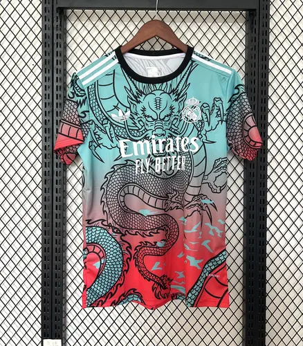 2025/2026 Real Madrid Dragão Tinta Verde Vermelho Edição Especial Camisa de Futebol  — view 1
