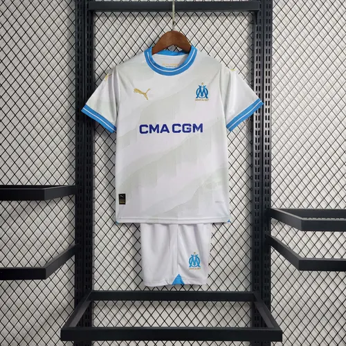 2023/2024 Olympique de Marseille Camisa Principal Futebol  Tamanho Infantil — view 1