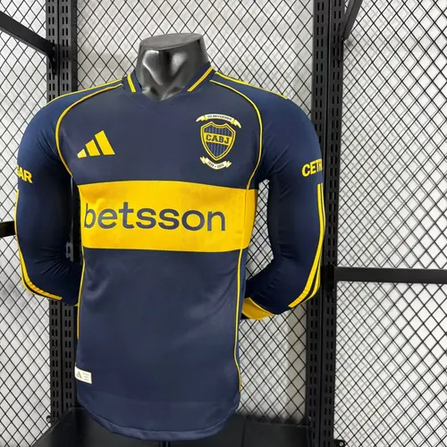2025/2026 Long Sleeves Player Version Boca Juniors Home Football Jersey  — view 7