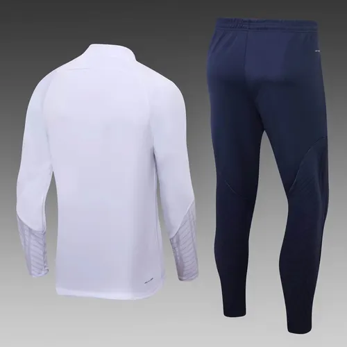 Conjunto de camiseta de fútbol de entrenamiento de media cremallera de Francia 2022 Blanco — view 2
