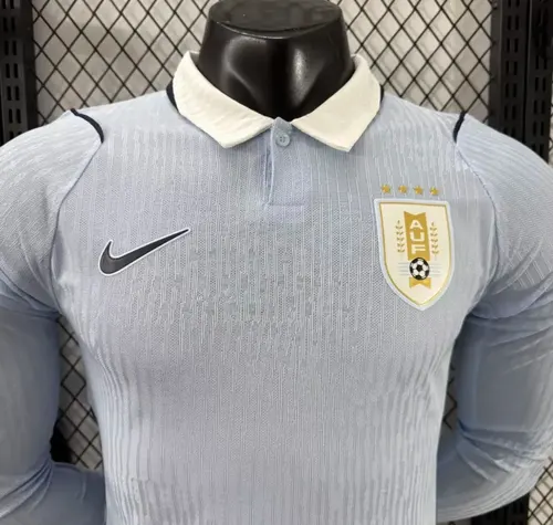 Camisa de Futebol Manga Longa Versão Jogador Uruguai Casa 2026  — view 6