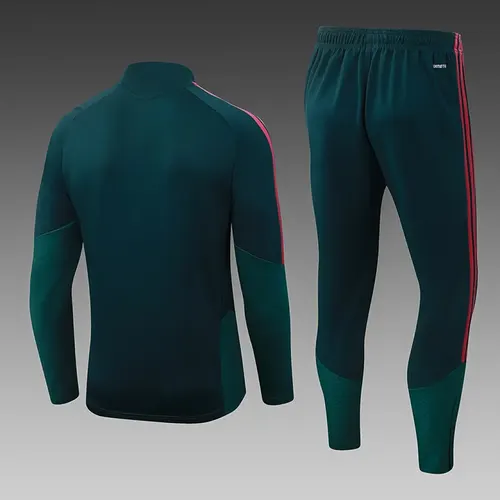 Ensemble maillot de football survêtement d'entraînement demi-zip bleu Real Madrid vert foncé 2026/2027 landaise  — view 2