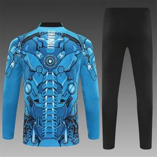 2025/2026 Napoli Half-Pull Trainingsanzug Blau Fußballtrikot  Set — view 2