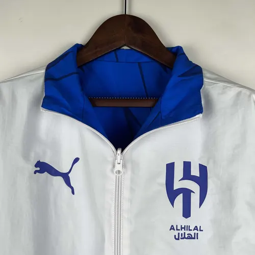 2023/2024 Al-Nassr Reversible Windbreaker(White-Blue)Soccer Jersey  — view 4