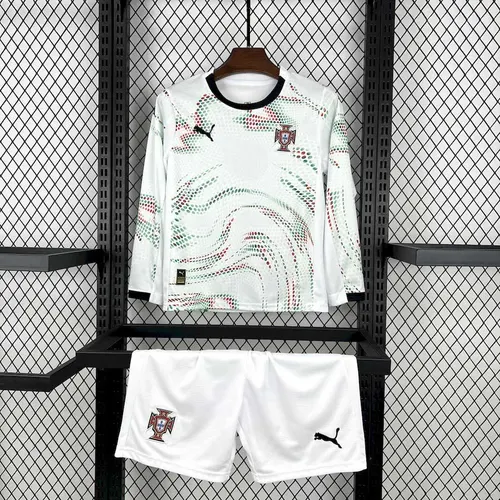 2025/2026 Langarm Portugal Auswärts Fußballtrikot  Kindergröße — view 1