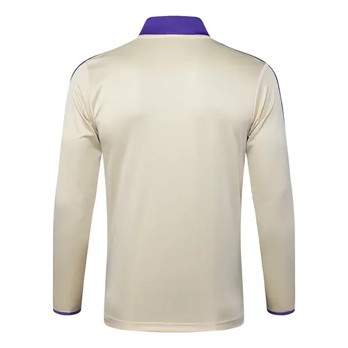 Chándal de entrenamiento con media cremallera Edición Retro albaricoque de Real Madrid 2025/2026 Camiseta de fútbol Calidad Thai Set — view 4