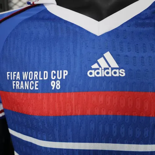 1998 Player Version Retro France Home Football Shirt  — view 4