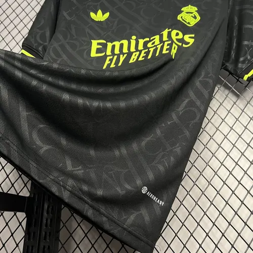 Camisa Única Real Madrid X Preto e Neon 2024/2025  — view 4