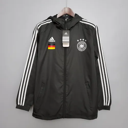 Camiseta de Fútbol Alemania Negra Chubasquero 2021 — view 1