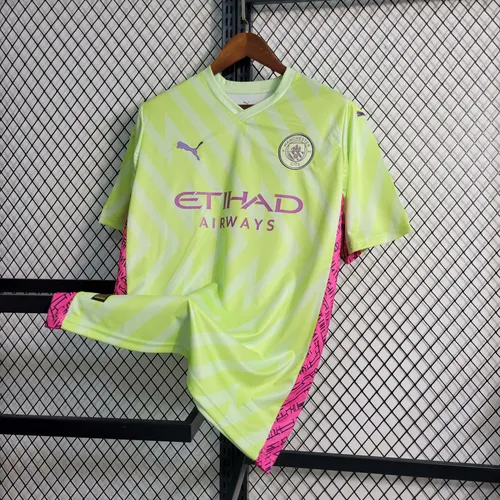 Maillot de football gardien vert fluorescent 2023/2024 Manchester City  — view 3