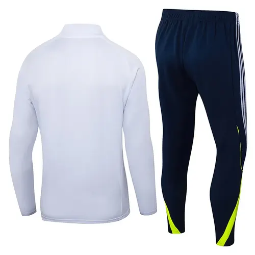 2025-2026 Real Madrid Retro White Half-Pull Training Suit Football Shirt  Set — view 2