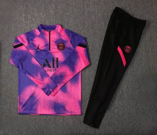 Ensemble d'entraînement demi-zip PSG Paris Saint-Germain rose 2021/2022 — view 7