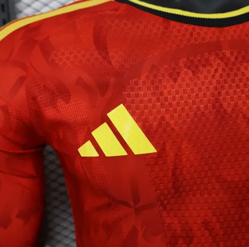 2026 Manga Larga Versión Jugador Bélgica Selección Nacional Local Camiseta de Fútbol   — view 4