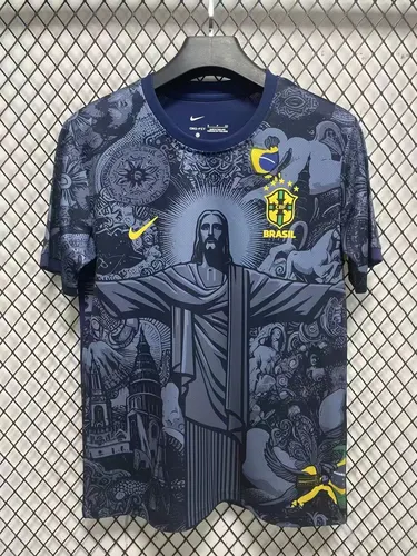 2024-2025 Brasilien Sonderausgabe Jesus Blau Fußballtrikot
