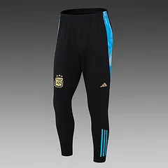 2024-2025 Argentinien Halb-Reißverschluss Trainingsanzug Schwarz Trikot Set — view 5