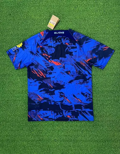 2023 Inglaterra Camisa de Futebol Treino Azul Seleção Nacional  — view 2