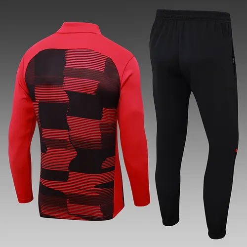 2024/2025 AC Milan Half-Pull Training Suit Red-Black Football Shirt  Set — view 2