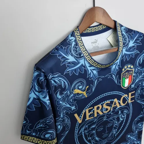 2022 Italien Gedenkedition Blau Fußballtrikot — view 6