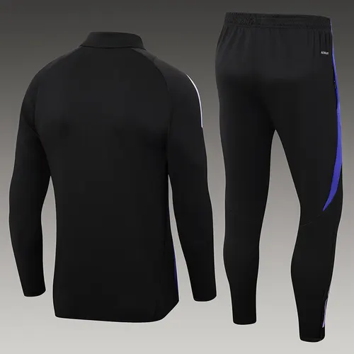 2024/2025 Allemagne Tenue d'Entraînement à Demi-Tirage Noir Maillot Ensemble — view 2