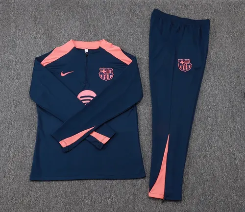 2025/2026 Barcelona Conjunto de Entrenamiento Media Cremallera Azul Real Jersey Set — view 7