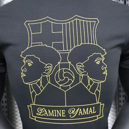 2024/2025 Spielerversion Barcelona 304 Jubiläumsedition Schwarzes Trikot  — view 8