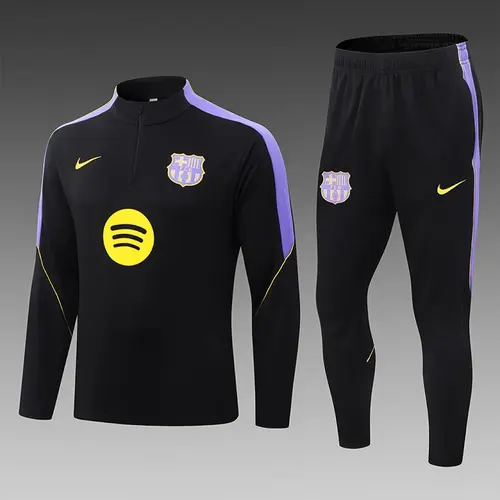 Camiseta de fútbol Barcelona Entrenamiento Media Cremallera Negra 2026/2027   Conjunto