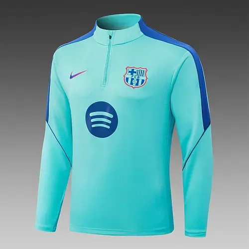 2026/2027 Barcelona Half-Pull Training Light blue Football Shirt   Set — view 3