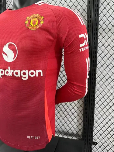 2024/2025 Spielerversion Manchester United Heim Langarm Fußballtrikot AAA fan-gradät — view 7